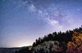 milky way rising over the mountain Royalty Free Stock Photo