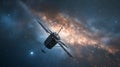The Milky Way\'s celestial embrace envelops satellite on voyage of scientific discovery