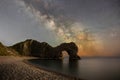 The Milky Way in the skies above Durdle Door Royalty Free Stock Photo