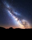 Milky Way and Sky of Stars at Cape Cod National Seashore Dune Shack Royalty Free Stock Photo