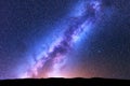 Milky Way ant stars. Space. Scenic night landscape