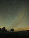 Milky way stars and Big dipper constellation observing Royalty Free Stock Photo