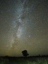 Milky way stars night sky Lyra constellation observing Royalty Free Stock Photo