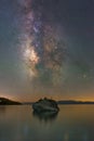 Milky Way Galaxy over Bonsai Rock, Lake Tahoe.