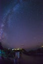 Milky Way and stars from Ventotene island. Italy Royalty Free Stock Photo