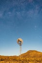 Milky Way stars with windmill Royalty Free Stock Photo