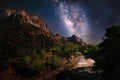 Milky Way and Stars at Zion National Park Royalty Free Stock Photo