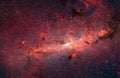 Milky Way in universe. Abstract night sky and space background. Nice photo of deep cosmos. Magic galaxy like nebula with stars and