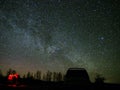 Milky way and Universe stars on night sky Royalty Free Stock Photo