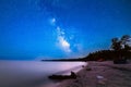 Milkyway core on the beach Royalty Free Stock Photo