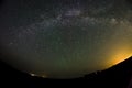 Milkyway and fade aurora Royalty Free Stock Photo