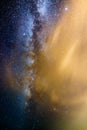 Milkyway Galaxy behind thin cloud Royalty Free Stock Photo