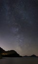 Milkyway Night Sky with Mountains Royalty Free Stock Photo