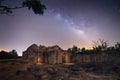 Milkyway over abandoned Visigoth hermitage in Cadiz, Andalusia,