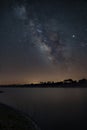 Milkyway at the Roxo Dam Royalty Free Stock Photo