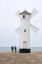 Mill beacon, the landmark of the city of Swinoujscie Royalty Free Stock Photo