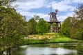 Mill, Bremen, Germany, green park Royalty Free Stock Photo