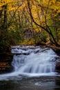 Mill Creek Falls - Long Exposure Waterfall - Autumn / Fall Scenery - Kumbrabow State Forest - West Virginia Royalty Free Stock Photo