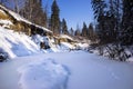 Mill Creek Ravine Park in winter season