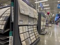 Mill Creek, WA USA - circa June 2022: Angled view of carpet display samples inside a Lowe`s home improvement store Royalty Free Stock Photo