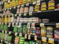 Mill Creek, WA USA - circa June 2022: Angled view of various dips for sale inside a Sprouts Market