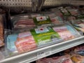 Mill Creek, WA USA - circa June 2023: Close up view of Applegate uncured bacon for sale inside a Town and Country grocery store