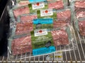Mill Creek, WA USA - circa June 2023: Close up view of Applegate uncured bacon for sale inside a Town and Country grocery store