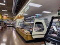 Mill Creek, WA USA - circa March 2023: Wide view of the meat and seafood department inside a Sprouts Farmers Market