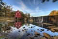 Mill on a Dam Royalty Free Stock Photo