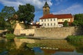 Mill ditch (Czech: MlÃÂ½nskÃÂ¡ strouha), Old architecture, Pilsen, Czech Republic Royalty Free Stock Photo