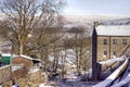 Gayle Mill House on Gayle Beck, Gayle Village in snow