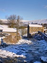 Gayle Mill House on Gayle Beck, Gayle Village in snow