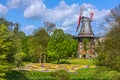 Mill in park, Bremen, Germany Royalty Free Stock Photo