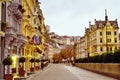 Mill street, Karlovy Vary, Czech Republic Royalty Free Stock Photo