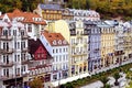 Mill street, Karlovy Vary, Czech Republic Royalty Free Stock Photo