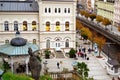 Mill street, Karlovy Vary, Czech Republic Royalty Free Stock Photo