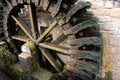 an old mill wheel at a abendoned mill