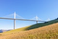 Millau Viaduct in the Aveyron in Occitanie, France Royalty Free Stock Photo