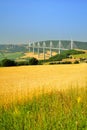 Millau viaduct countryside, France Royalty Free Stock Photo