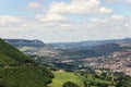 Millau Viaduct is multispan cable-stayed bridge across gorge valley of Tarn river. Aveyron Royalty Free Stock Photo