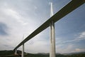 Millau viaduct and the Tarn Valley Royalty Free Stock Photo