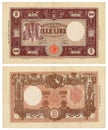 Mille Lire thousand lire old italian vintage banknote for collectors