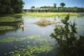 Stand up paddle boarding on the Des Milles Iles river in Laval