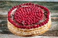 Millefeuille cake with raspberry Royalty Free Stock Photo
