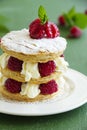Millefeuille with raspberry Royalty Free Stock Photo
