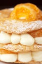 Millefeuille with tangerine Royalty Free Stock Photo