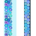 Millefiori - seamless turquoise border Royalty Free Stock Photo