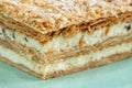 Millefoglie or mille-feuille pastry, closeup Royalty Free Stock Photo