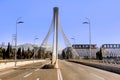 Millenium bridge over the river Moraca in Podgorica, Montenegro