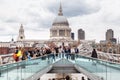 Millenium Bridge Saint Paul London Royalty Free Stock Photo